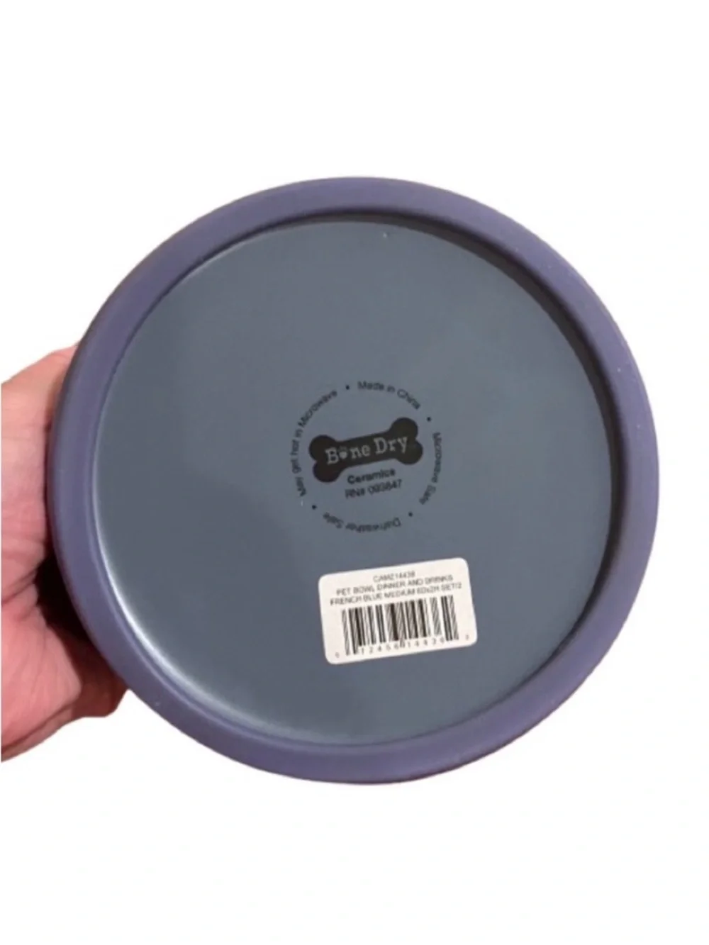 🆕- Bone Dry-Ceramic Pet Bowl for Dogs & Cats. French Blue 6'X 2